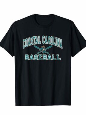 Fanatics Black Coastal Carolina Baseball Short Sleeve T-Shirt Size Medium